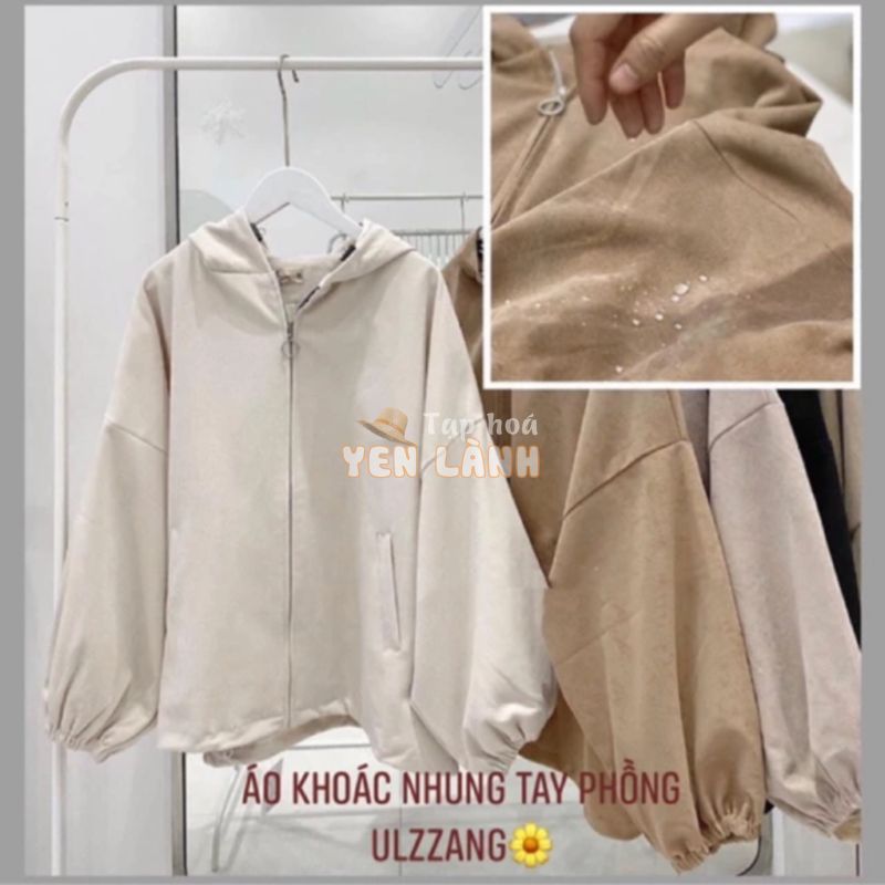 ÁO KHOÁC NHUNG TAY PHỒNG ULZZANG SIÊU XINH