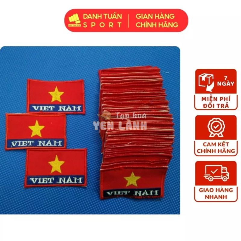 Logo Cờ Việt Nam, Hiệu, Sticker, Chỉ Thêu Đẹp, May vào Tay Áo, Ngực áo thể thao, Trang trí balo, túi xách