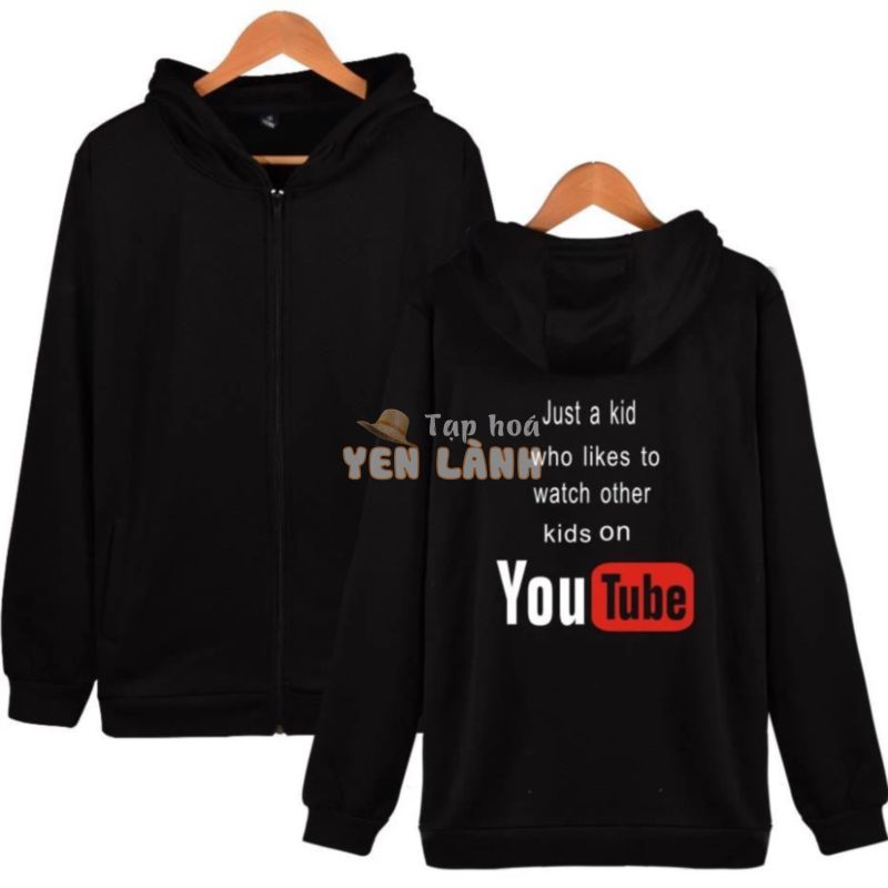 SALE- Áo Khoác Hoodie In Logo Youtube Cá Tính Dành Cho Nam Và Nữ Có Size 4xl – mẫu áo HOT