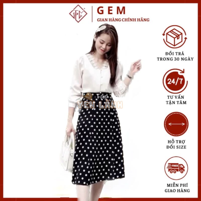 Set váy chấm bi G30 đẹp có bán rời đầm hoặc áo – GEM Fashion