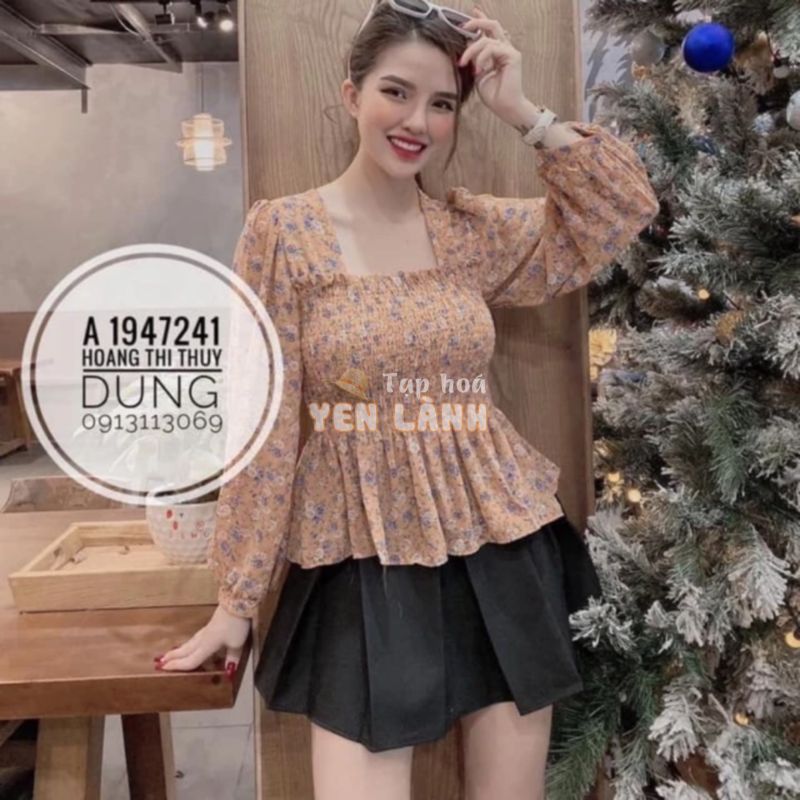 Áo peplum hoa nhí bigsize ( combo Phương Phương)