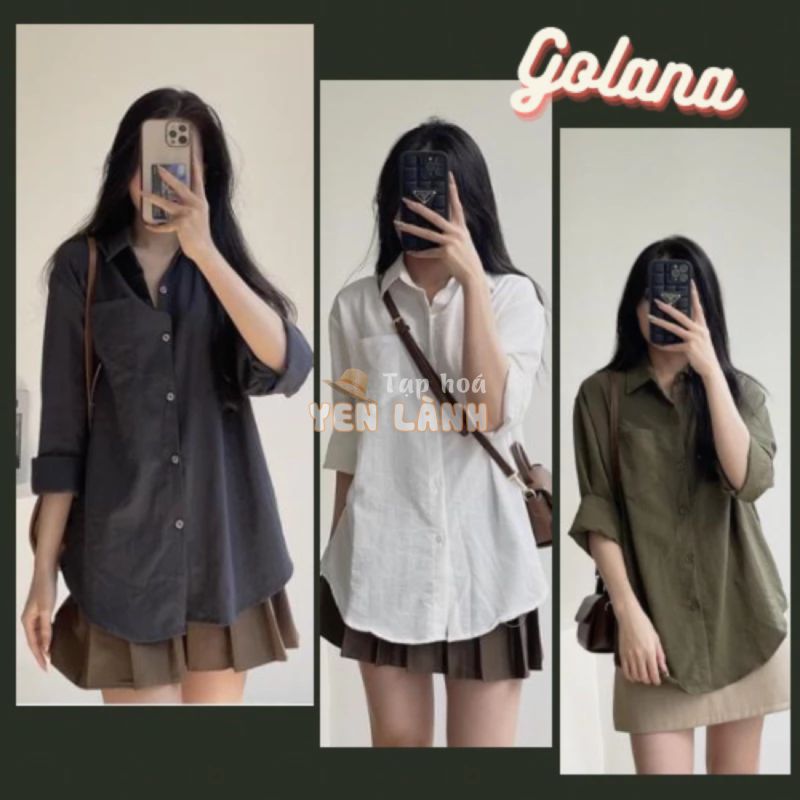 Áo sơ mi nữ dài tay form rộng ulzzang kiểu hàn basic 10 màu dễ phối đồ ( có bigsize) ( Có Sẵn- Giao Ngay)