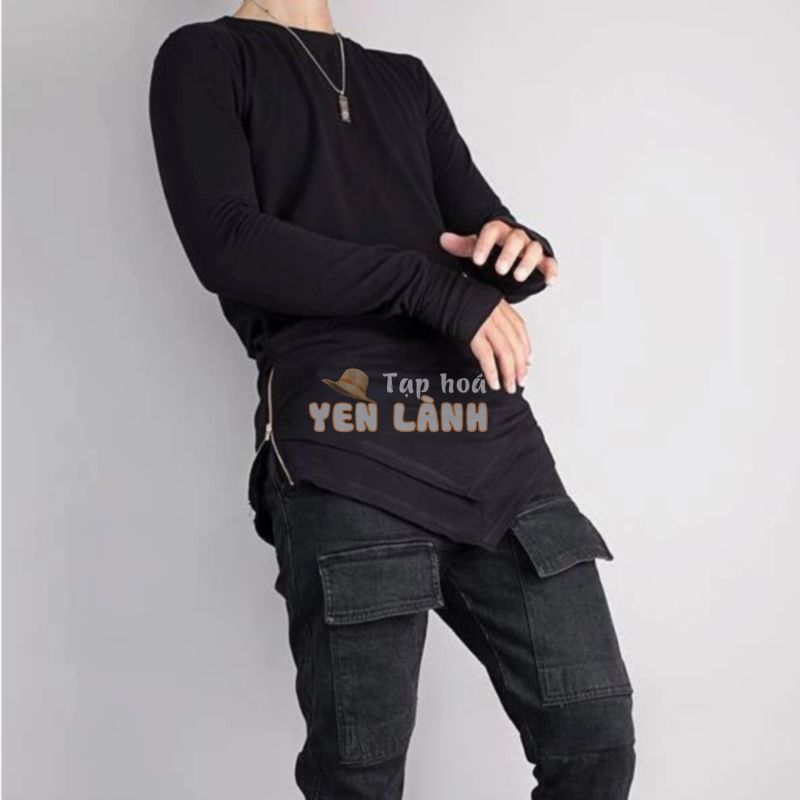 Áo dài tay vạt nhọn layer Long sleeved tee 005