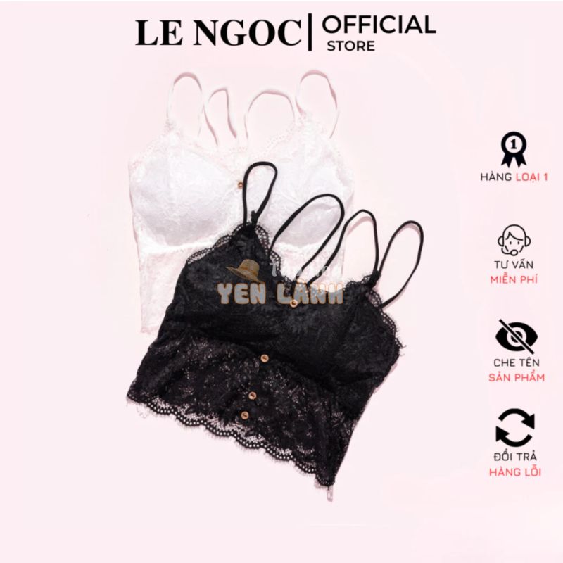 Áo Bra Nữ Ren Hoa Có Đệm Mút Mỏng 2 Dây Chéo Ngực Sexy Cá Tính Lê Ngọc 102