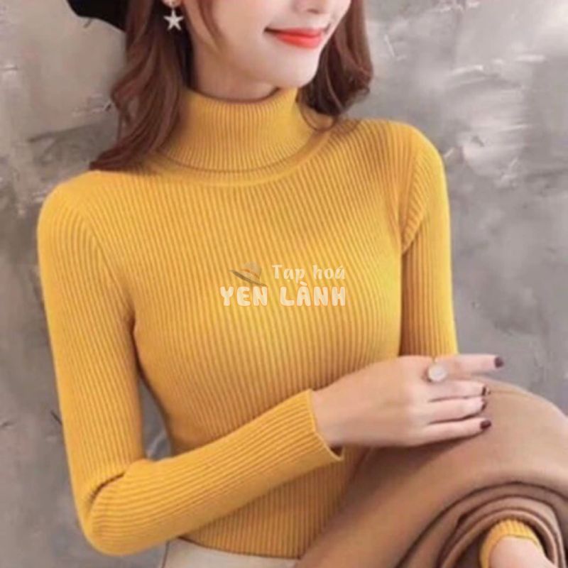 áo len nữ cổ cao♥️ dáng thời trang Hàn Quốc