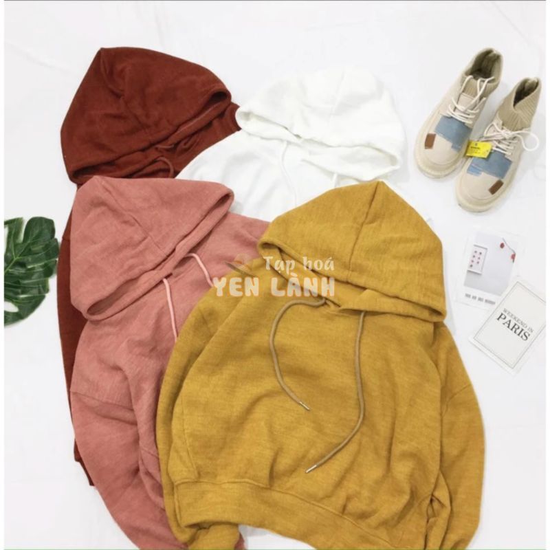 Áo hoodie len trơn