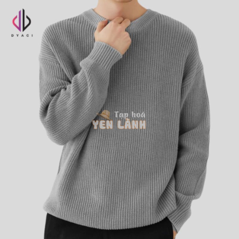 Áo Len Nam Cổ Tròn Dài Tay Kiểu Dáng Sweater Cao Cấp Phong Cách Hàn Quốc Form Rộng  Nhiều Màu DYACI Hạt Gạo AL69