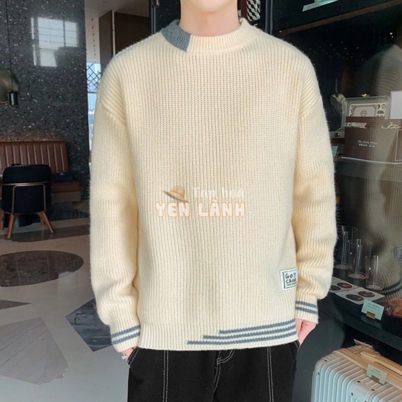 Sweater nam form rộng, áo len nam phong cách Ulzzang ấn tượng