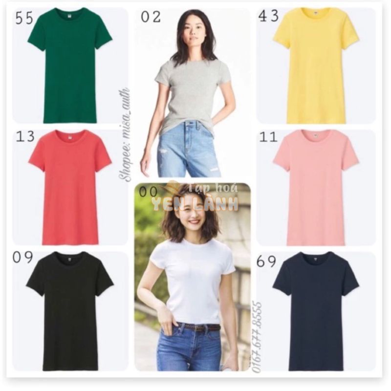 Xả hàng- Áo len tăm UNIQLO cộc tay sz SM (bill xem ảnh) -A12d