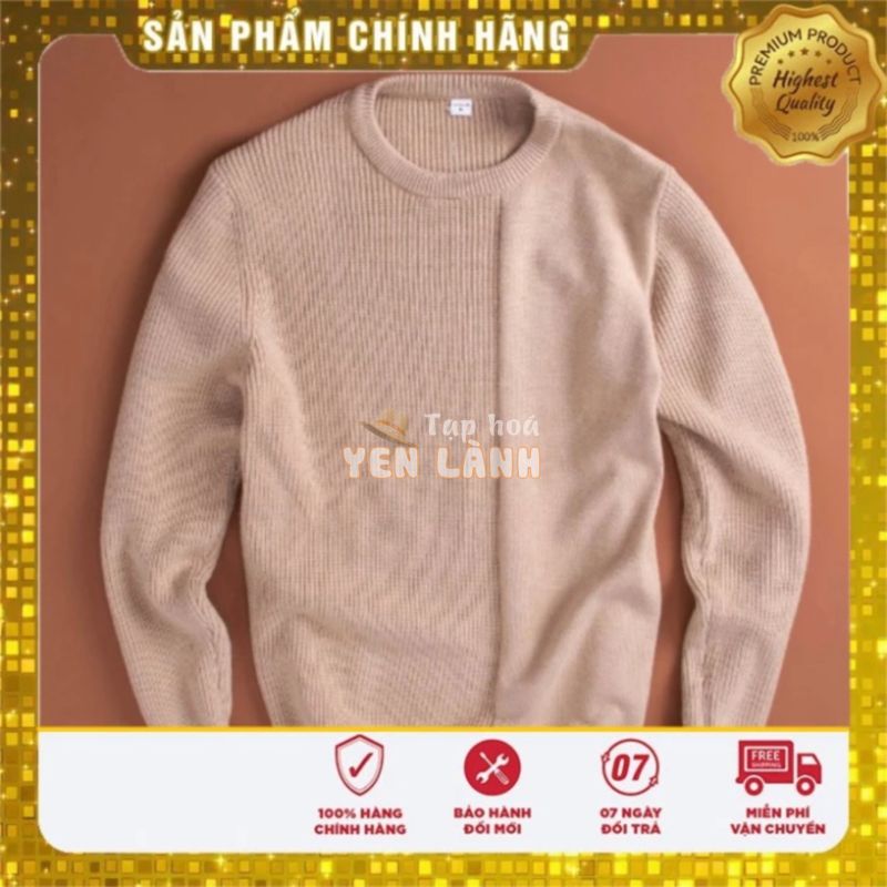 Áo len NAM cổ vo tròn tay dài mượt mà thời thượng C7SWT002L