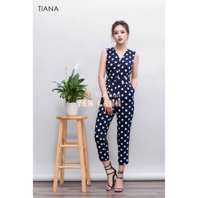 Jumpsuit (Bộ áo liền quần) họa tiết chấm bi