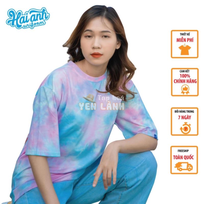 Hải Anh Uniform Áo Lớp TieDye Loang Màu Hồng