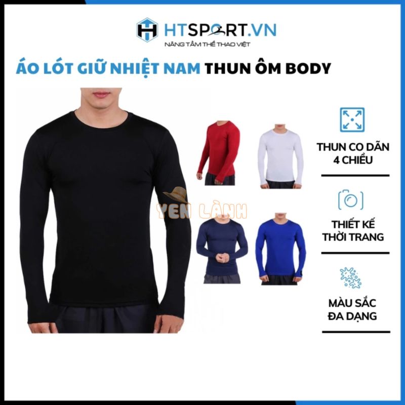 Áo Giữ Nhiệt Nam Thun Ôm Body Dài Tay Lót Trong Thể Thao Tập Gym Đá Bóng