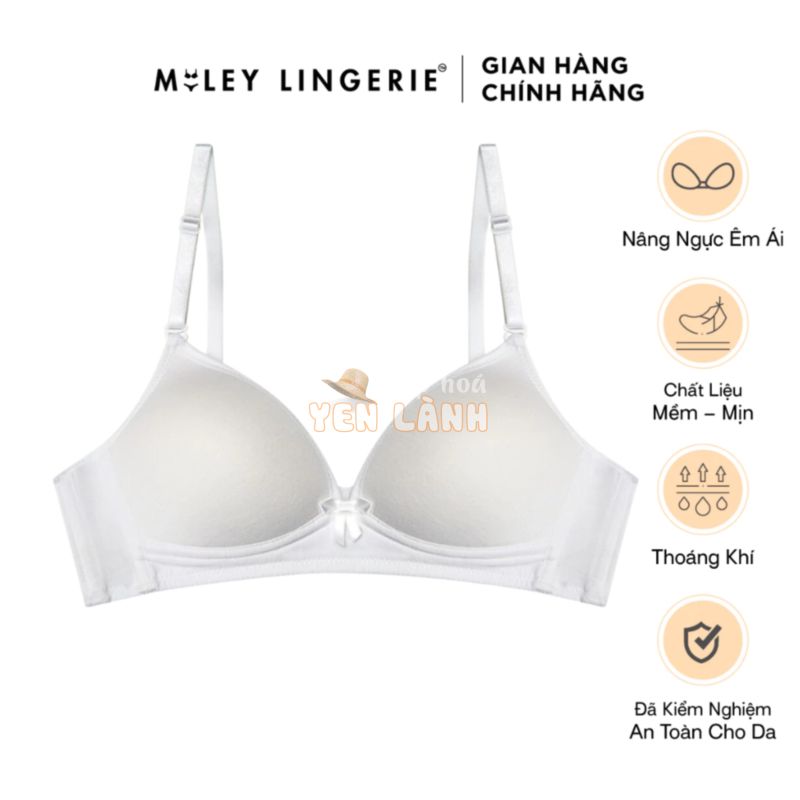 Áo Ngực Nữ Cotton Không Gọng Snow White Miley Lingerie Màu Kem BRW02115