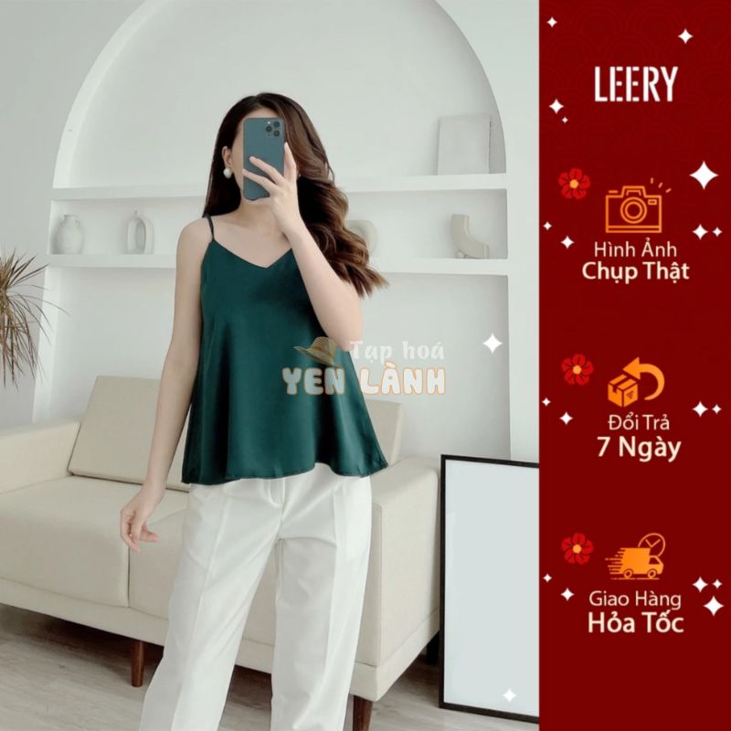 Áo hai dây lụa Ý dành cho nàng thơ công sở A2D-01 LEERY