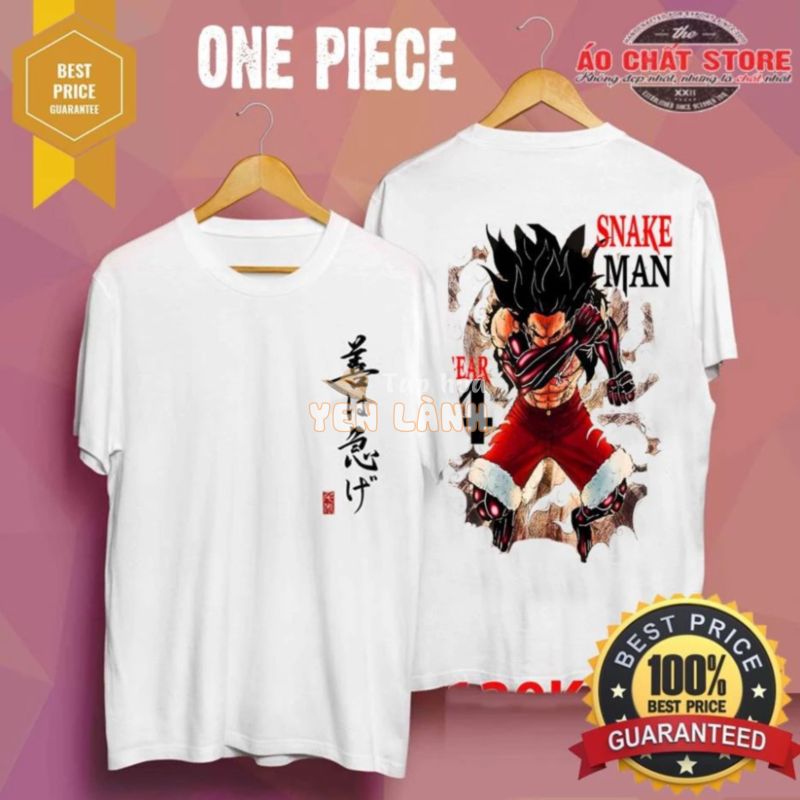 [SIÊU PHẨM] Áo Thun One Piece Figure Luffy Gear 4 Snake Man Cực Đẹp | Áo Phông Hải Tặc LUFFY SNAKE MAN 4 Tshirt OP81