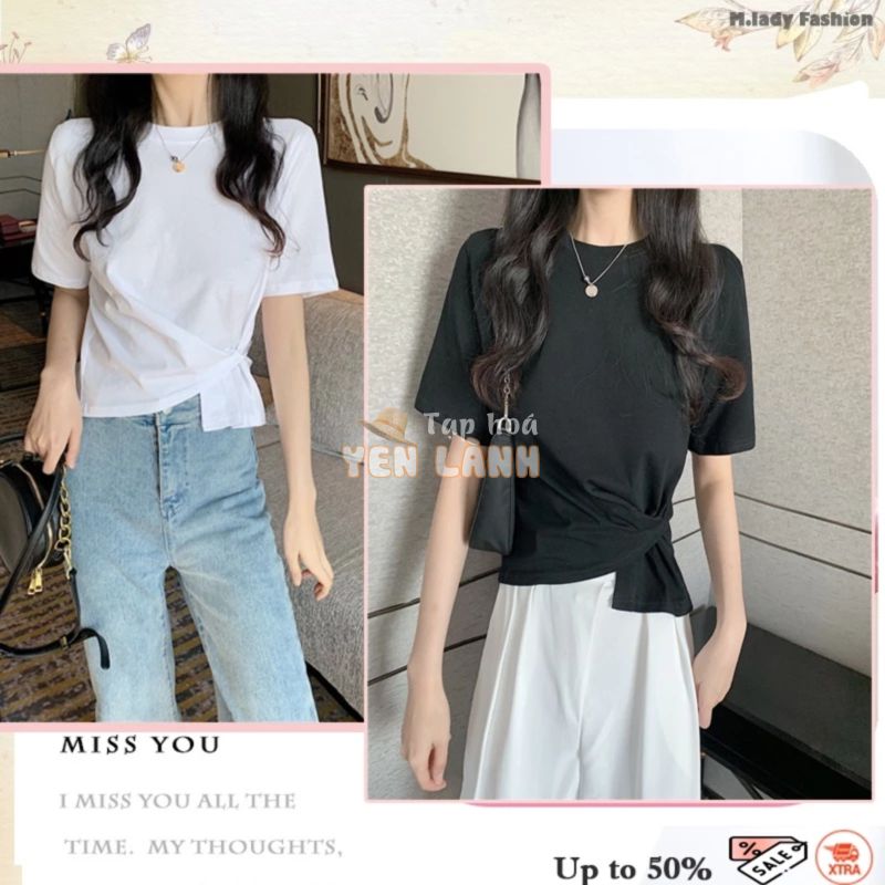 [taobao new 2022]Áo phông cách điệu chất cotton cực mát mặc kết hợp với chân váy cực đẹp phù hợp đi chơi đi làm