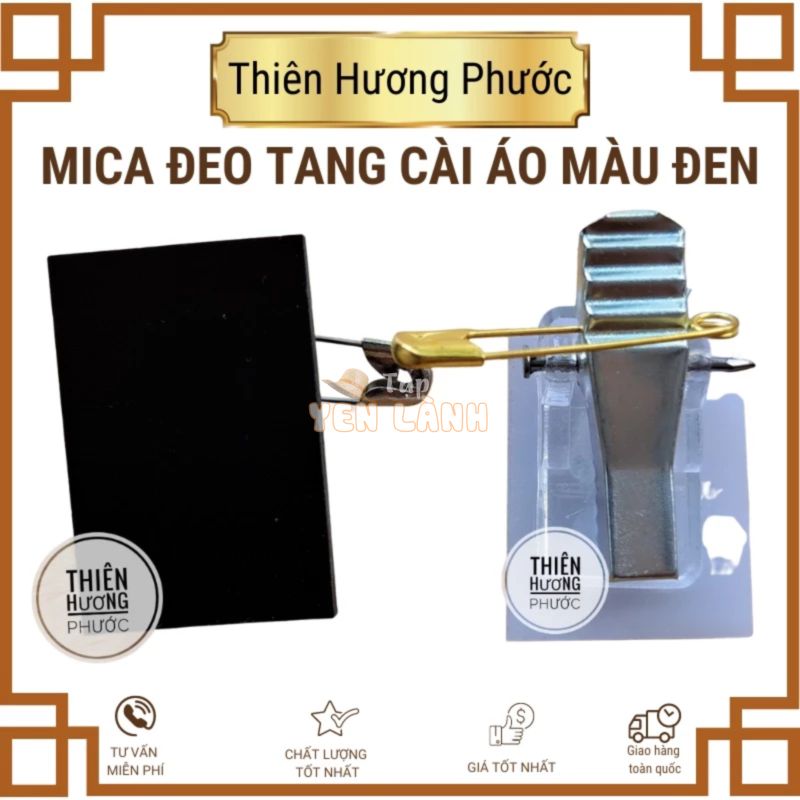 Tang cài áo màu đen, trắng bằng mica bền, nhẹ, tiện