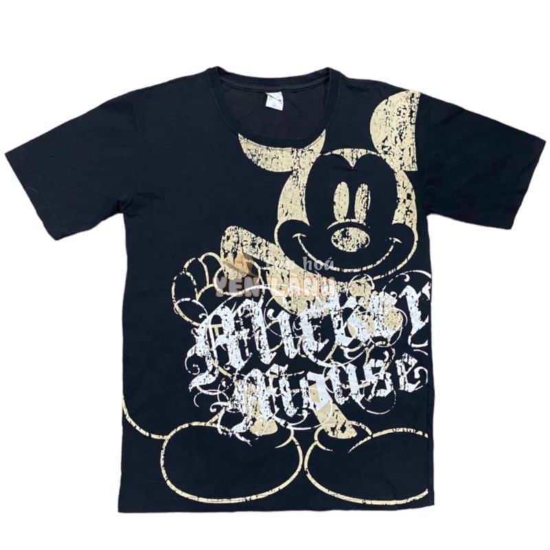 Áo Thun Hoạt Hình Nhật 2hand Siêu Phẩm MICKEY Hiệu DISNEY Size M Độ Mới Cao