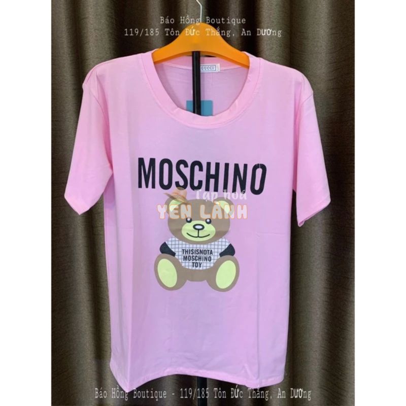 Áo Gấu Moschino Hồng Ngắn Tay ( ảnh thật shop tự chụp )