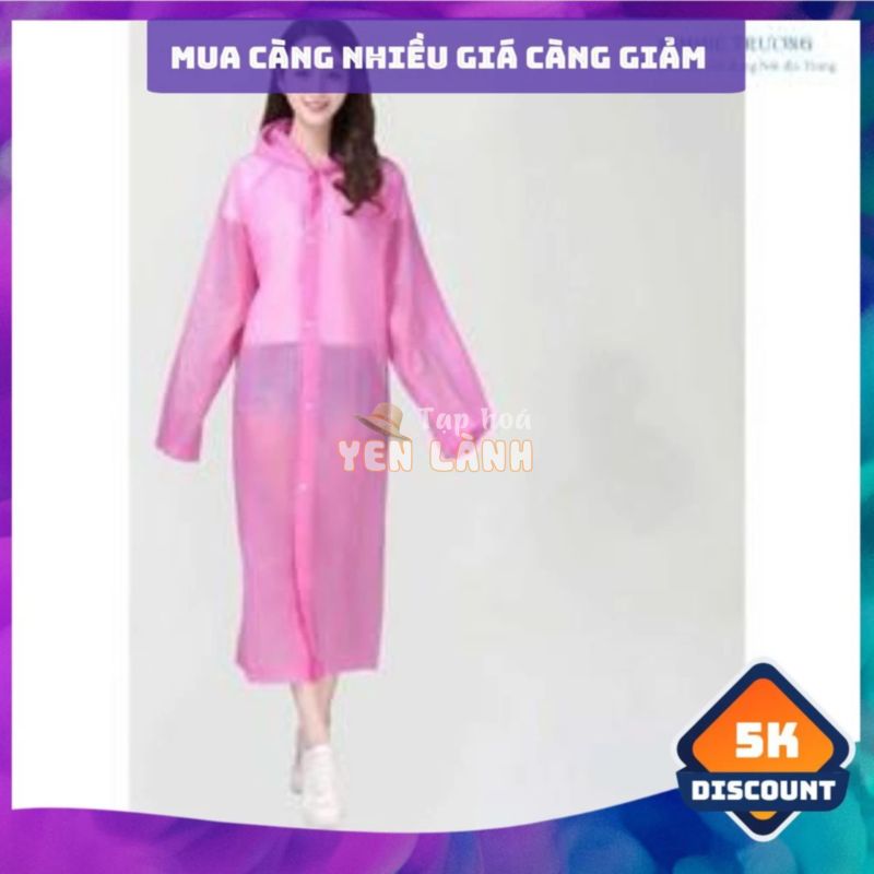 [GIẢM 5K] [MÃ GIẢM KIMFAM5] Áo Mưa Trong Suốt Chất Liệu Eva Thời Trang(giao màu ngẫu nhiên)