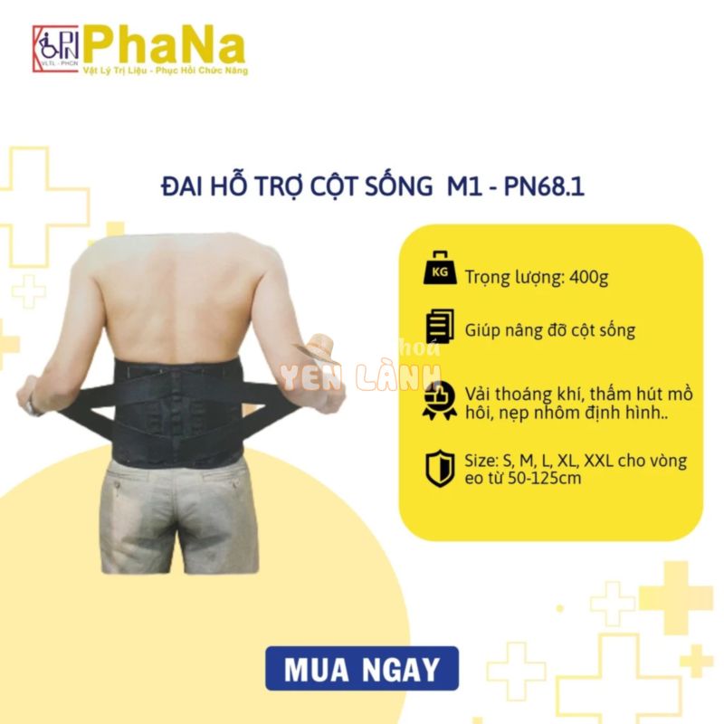 PN68 – Áo nẹp cột sống thắt lưng – PHCN