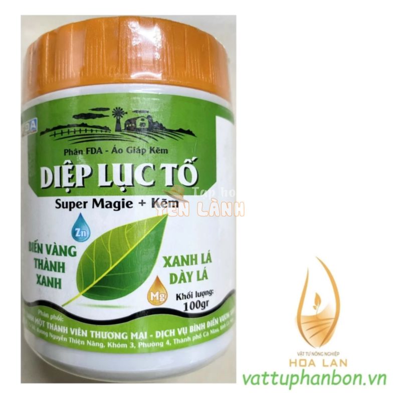 Phân Bón Diệp Lục Tố Super Magie + Kẽm Phân FDA Áo Giáp Kẽm – #168A# 100g