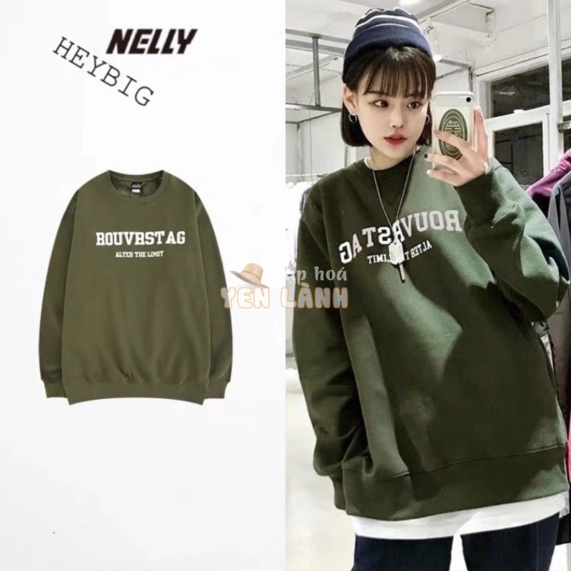 [SẴN] Áo Sweater [0854] Nelly Heybig chất nỉ bông form rộng dành cho nam và nữ ROUVRSTAG