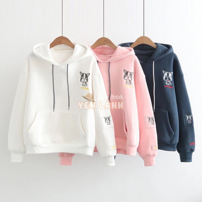 Free Ship Áo Khoác Nỉ Hoodie Thời Trang Nữ Hình Cún Cute (Nhiều Màu)