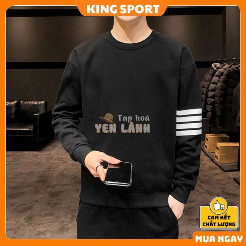 Áo nỉ nam nữ tay dài giữ nhiệt sweater ấm áp kiểu dáng thể thao KING SPORT