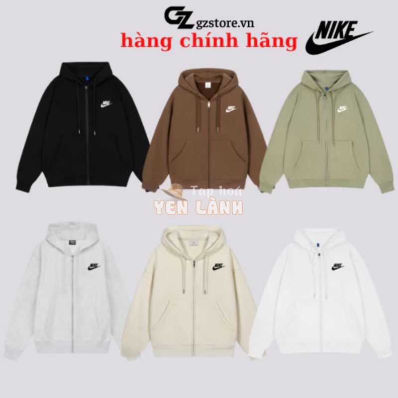 Áo khoác nỉ hoodie zip NIKE  vải nỉ dày dặn , chất nỉ siêu mịn hàng cao cấp chuẩn form GZ STORE