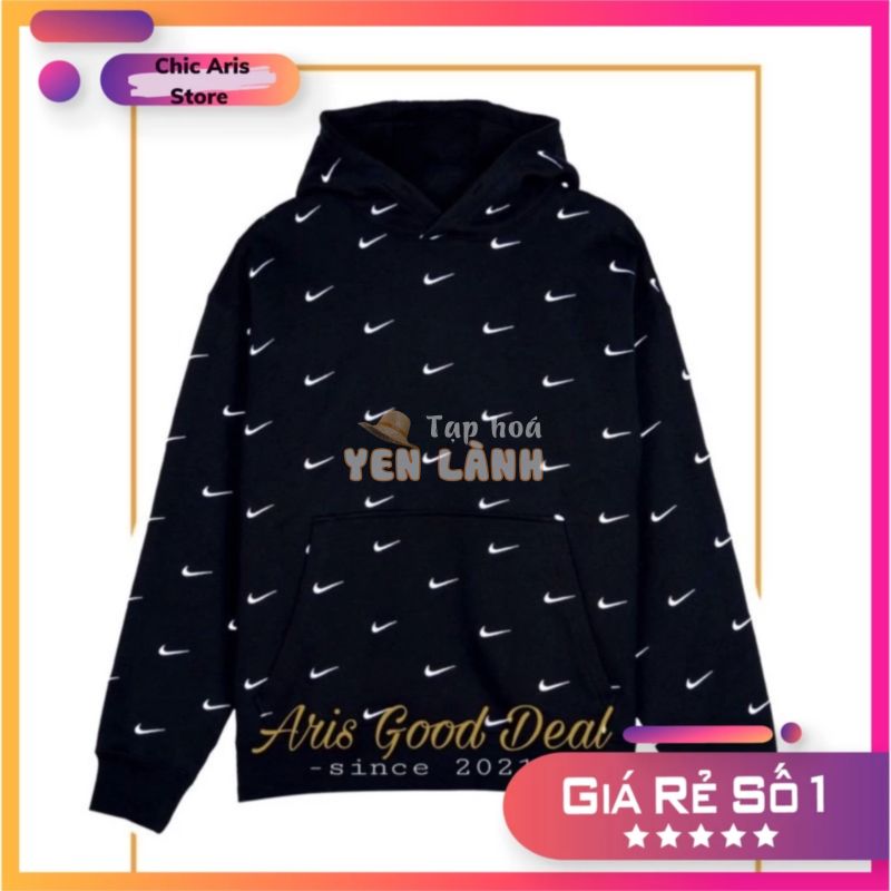 Áo Hoodie Swoosh Full Logo Thêu Hot Trend 2021