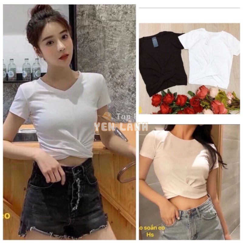 Áo Croptop Nữ Ôm Eo Siêu Xinh ⚡ Áo Ngắn Nữ Dáng Ôm Cực Tôn Dáng