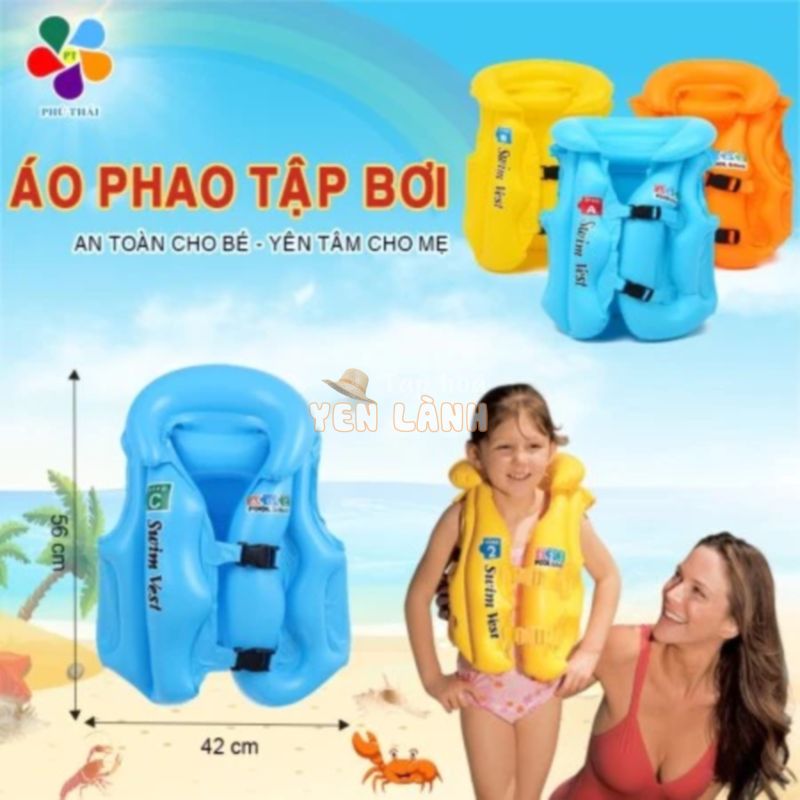 Áo Phao Cho Bé Tập Bơi, An Toàn Cho Bé 3-6 TUỔI Giao màu ngẫu nhiên