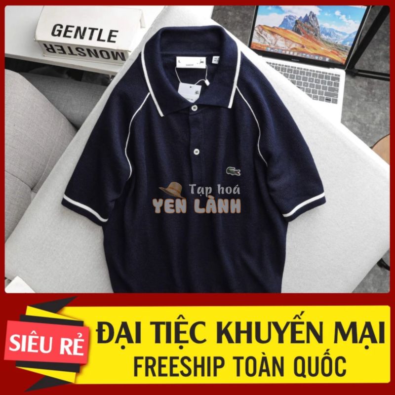 [Giá Huỷ Diệt] Áo Thun Nam Polo LACOSTE LEN LẠNH Viền Trắng 4 Màu Sang Trọng