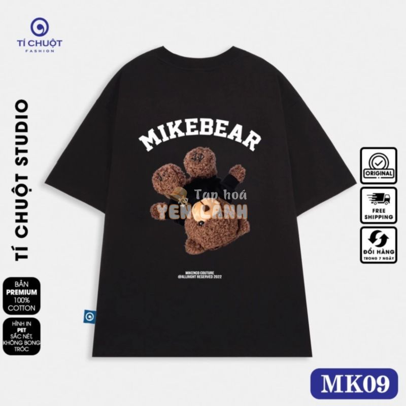 [zT] Áo thun Mikenco Mikebear nam nữ in hình 5D, áo phông unisex mikenco gấu tay lỡ #Hot #2024