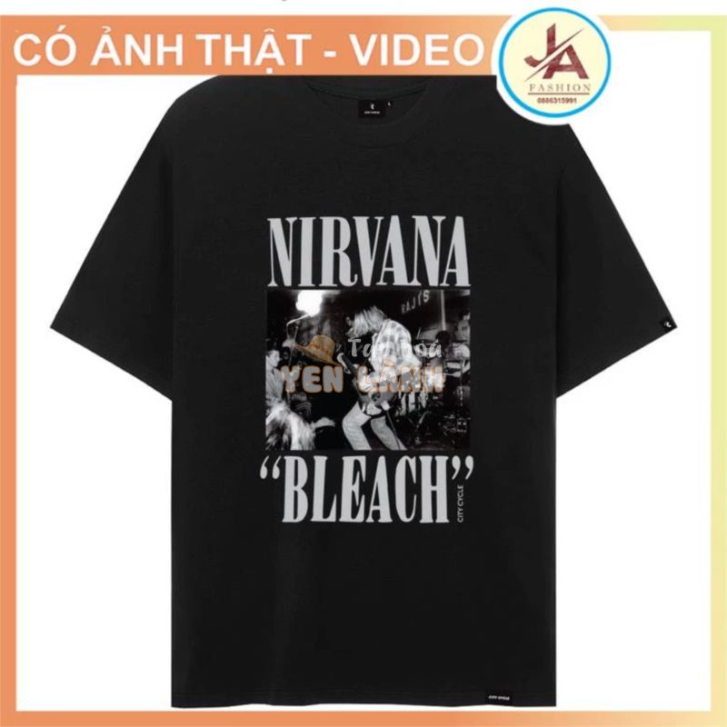 Áo thun nam nữ Nirvana Bleach – Áo phông tay lỡ Unisex form rộng Local Brand