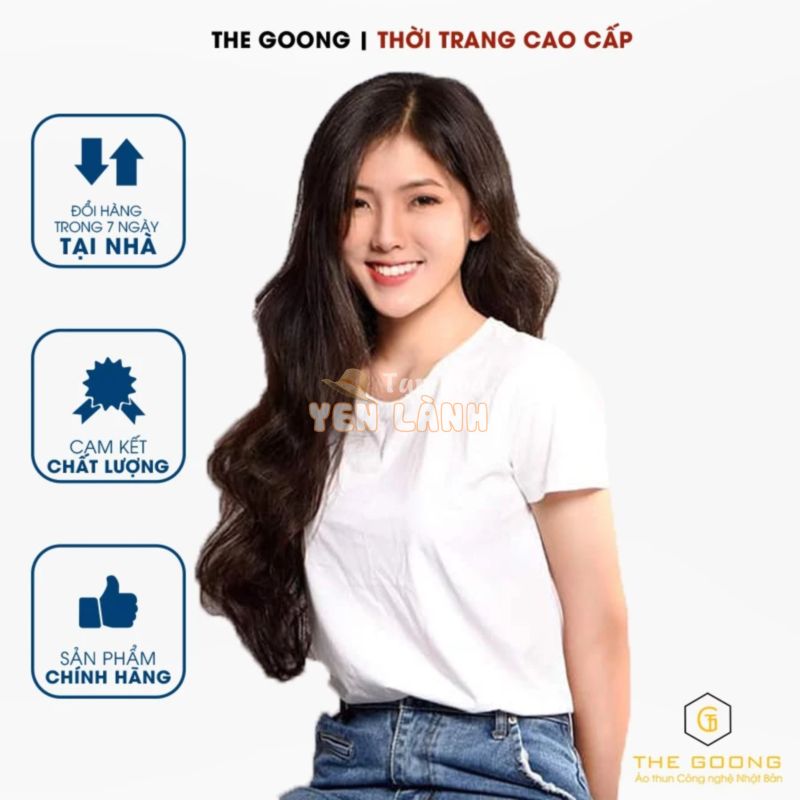 Áo Thun, Áo Phông Trơn Nữ Cổ Tròn Tay Ngắn GoldRhino TheGoong 100% Cotton Thoáng Mát Kháng Khuẩn Khủ Mùi Nhiều Màu