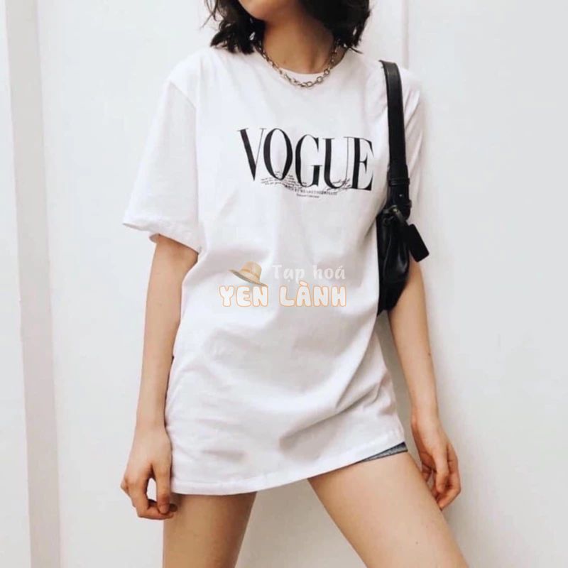 Áo thun Vogue form rộng giấu quần