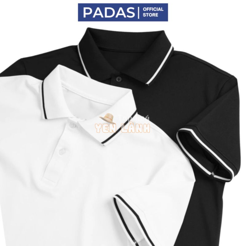 Áo polo nam áo phông thun nam có cổ bẻ co giãn 4 chiều đen trắng xanh be PADAS Menswear SP07