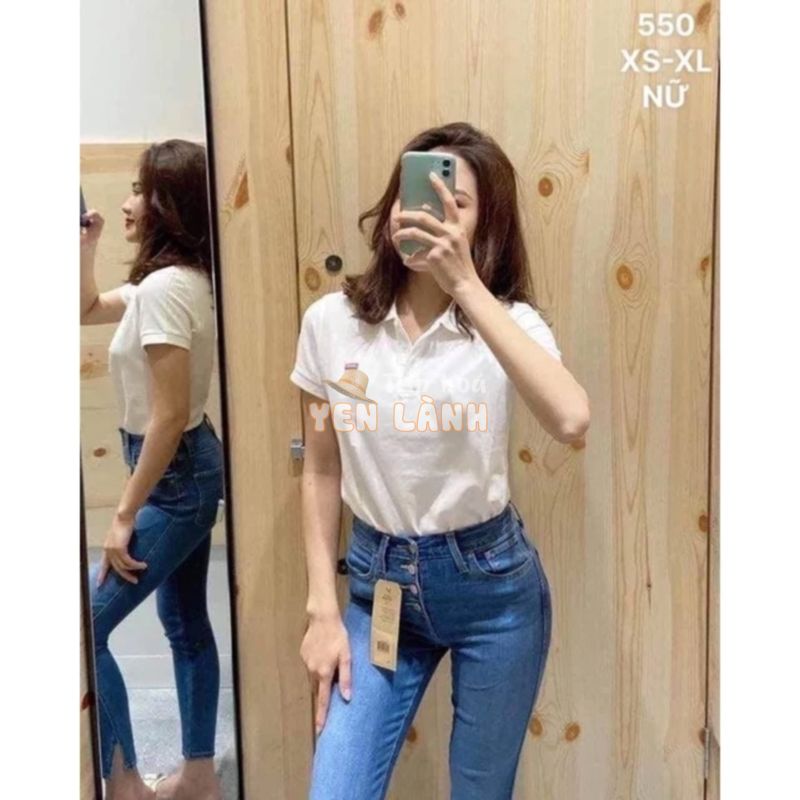 ANU771 – ÁO POLO NỮ CỘC TAY THÊU LEVIS