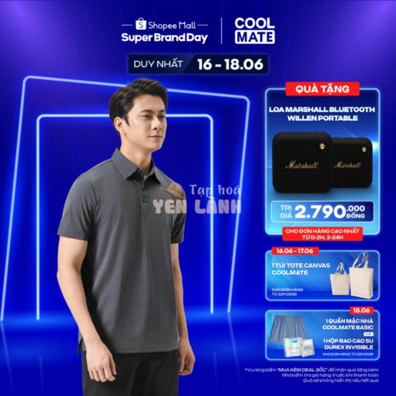 [Mua để nhận quà] Áo Polo nam Excool khô thoáng chống nhăn thương hiệu Coolmate