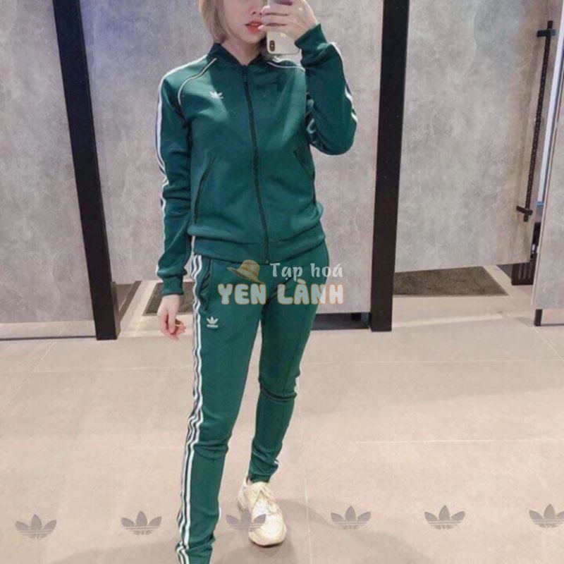 bộ quần áo thể thao adidas nữ hàng auth xách tay,chất liệu nỉ da cá mặc lên cá tính.màu sắc tôn da cho các bạn gái.size,