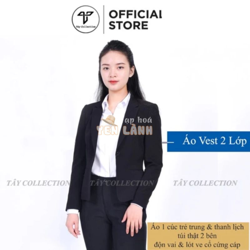 Áo vest nữ công sở 2 lớp cao cấp Tây Collection