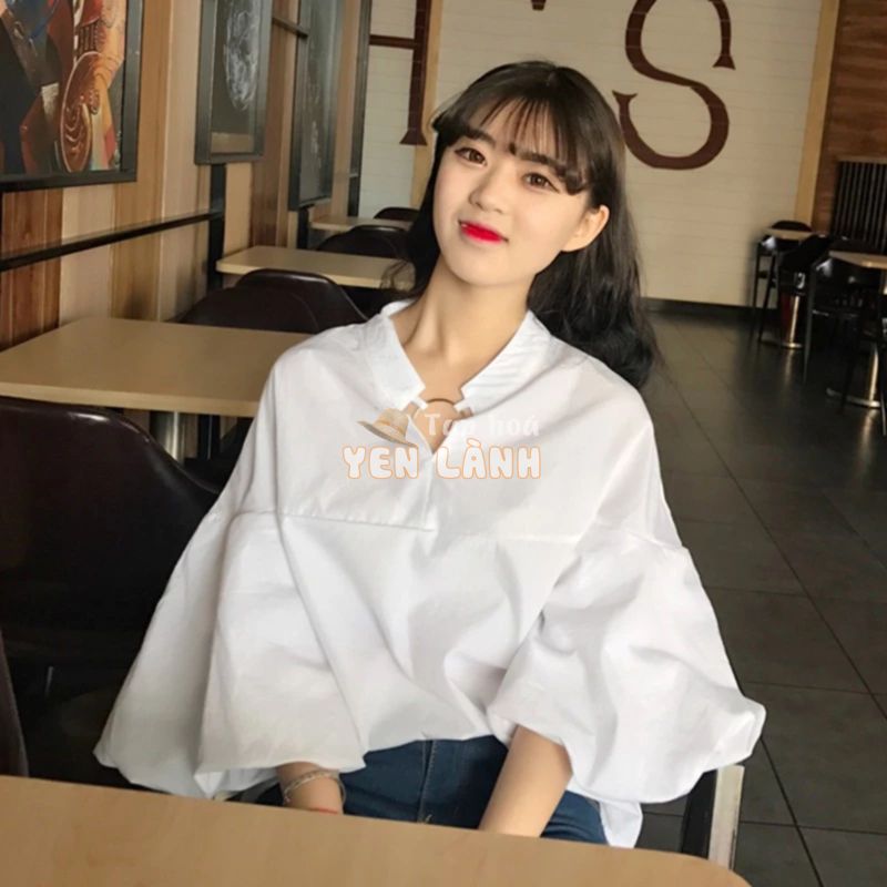 áo sơ mi ulzzang, sơ mi trắng sơ mi nữ đẹp áo kiểu Hàn Quốc sơ mi trắng sọc xanh