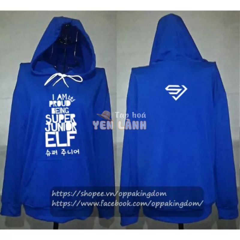 Áo hoodies Suju ELF tặng kèm ví gập