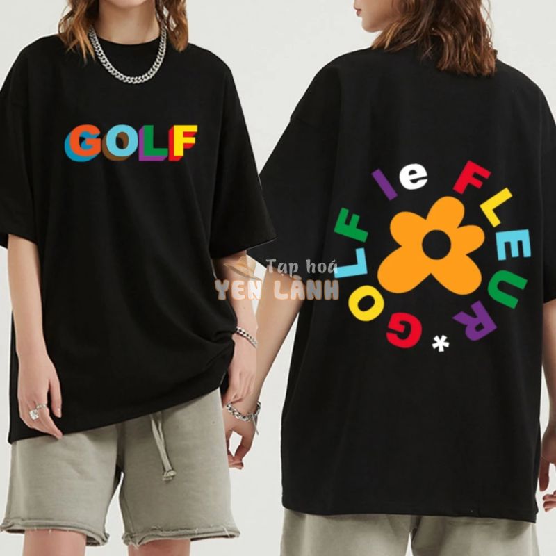 GILDAN [Cửa Hàng Áo Thun] Áo Thun cotton Tay Ngắn In Hình Golf Wang Le Fleur Flower Vote Igor Tyler The Creator Skate Swag Đồ Họa Cho Nam HS