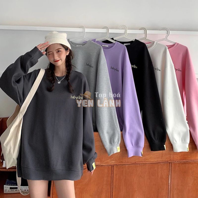 Áo Sweater Màu Trơn Phong Cách Hàn Quốc Xinh Xắn Dành Cho Nữ