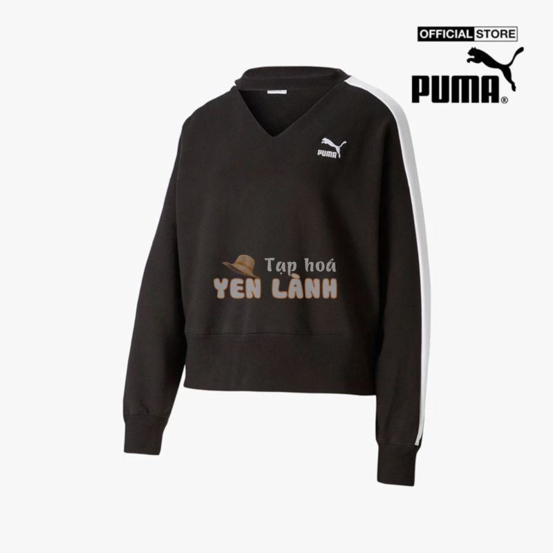 PUMA – Áo sweater nữ tay dài cổ tròn T7 537070-01