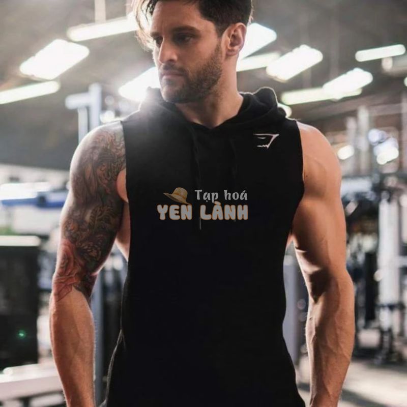 Áo tanktop có nón Gym Thời Trang Hot Trend gymer